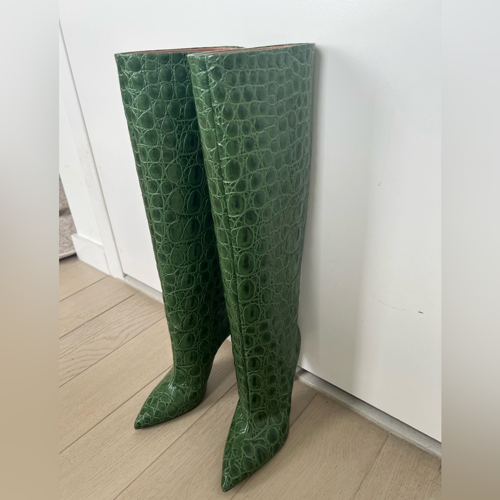 GREEN CROC PARIS TEXAS BOOTS SIZE 40 - Picture 10 of 11
